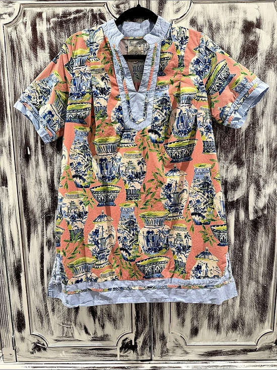 Umgee Dresses & Skirts - Umgee Printed Tunic in Pink & Blue Like New